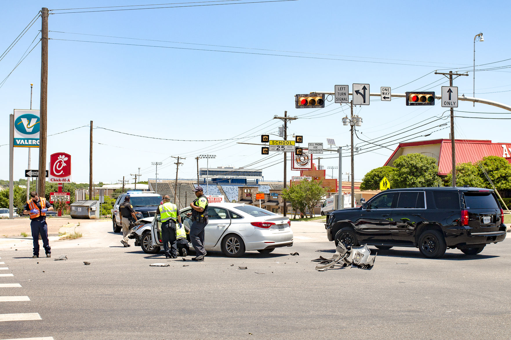 Temple accident injures one person